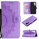 For Huawei P30 Pro Totem Flower Embossed Horizontal Flip TPU + PU Leather Case with Holder & Card Slots & Wallet(Purple) - 1