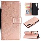 For Huawei P30 Pro Totem Flower Embossed Horizontal Flip TPU + PU Leather Case with Holder & Card Slots & Wallet(Rose Gold) - 1