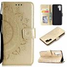 For Huawei P30 Pro Totem Flower Embossed Horizontal Flip TPU + PU Leather Case with Holder & Card Slots & Wallet(Gold) - 1