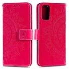 For Huawei P40 Totem Flower Embossed Horizontal Flip TPU + PU Leather Case with Holder & Card Slots & Wallet(Red) - 1