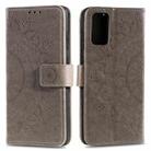 For Huawei P40 Pro Totem Flower Embossed Horizontal Flip TPU + PU Leather Case with Holder & Card Slots & Wallet(Grey) - 1