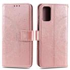 For Huawei P40 Pro Totem Flower Embossed Horizontal Flip TPU + PU Leather Case with Holder & Card Slots & Wallet(Rose Gold) - 1