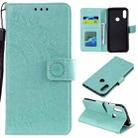 For Huawei Honor 20 Lite Totem Flower Embossed Horizontal Flip TPU + PU Leather Case with Holder & Card Slots & Wallet(Green) - 1