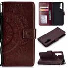 For Huawei Honor 20 Totem Flower Embossed Horizontal Flip TPU + PU Leather Case with Holder & Card Slots & Wallet(Brown) - 1