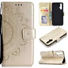 For Huawei Honor 20 Totem Flower Embossed Horizontal Flip TPU + PU Leather Case with Holder & Card Slots & Wallet(Gold) - 1