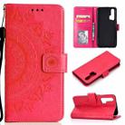 For Huawei Honor 20 Pro Totem Flower Embossed Horizontal Flip TPU + PU Leather Case with Holder & Card Slots & Wallet(Red) - 1