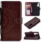 For Huawei Honor 20 Pro Totem Flower Embossed Horizontal Flip TPU + PU Leather Case with Holder & Card Slots & Wallet(Brown) - 1