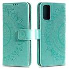 For Huawei Honor 10X Lite Totem Flower Embossed Horizontal Flip TPU + PU Leather Case with Holder & Card Slots & Wallet(Green) - 1