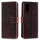 For Huawei Honor 10X Lite Totem Flower Embossed Horizontal Flip TPU + PU Leather Case with Holder & Card Slots & Wallet(Brown) - 1