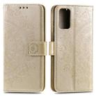 For Huawei Honor 10X Lite Totem Flower Embossed Horizontal Flip TPU + PU Leather Case with Holder & Card Slots & Wallet(Gold) - 1