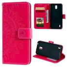 For Nokia 1.3 Totem Flower Embossed Horizontal Flip TPU + PU Leather Case with Holder & Card Slots & Wallet(Red) - 1