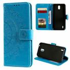 For Nokia 1.3 Totem Flower Embossed Horizontal Flip TPU + PU Leather Case with Holder & Card Slots & Wallet(Blue) - 1