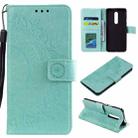 For Nokia 2.4 Totem Flower Embossed Horizontal Flip TPU + PU Leather Case with Holder & Card Slots & Wallet(Green) - 1