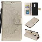 For Nokia 2.4 Totem Flower Embossed Horizontal Flip TPU + PU Leather Case with Holder & Card Slots & Wallet(Gold) - 1