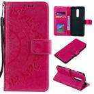 For Nokia 2.4 Totem Flower Embossed Horizontal Flip TPU + PU Leather Case with Holder & Card Slots & Wallet(Red) - 1