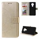For Nokia 3.4 Totem Flower Embossed Horizontal Flip TPU + PU Leather Case with Holder & Card Slots & Wallet(Gold) - 1