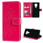 For Nokia 3.4 Totem Flower Embossed Horizontal Flip TPU + PU Leather Case with Holder & Card Slots & Wallet(Red) - 1