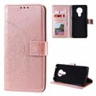 For Nokia 3.4 Totem Flower Embossed Horizontal Flip TPU + PU Leather Case with Holder & Card Slots & Wallet(Rose Gold) - 1