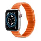 Litchi Texture Silicone Loopback Watch Band For Apple Watch Series 7 45mm / 6 & SE & 5 & 4 44mm / 3 & 2 & 1 42mm(Sunset) - 1