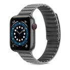 Litchi Texture Silicone Loopback Watch Band For Apple Watch Series 7 45mm / 6 & SE & 5 & 4 44mm / 3 & 2 & 1 42mm(Grey) - 1