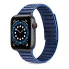 Litchi Texture Silicone Loopback Watch Band For Apple Watch Series 7 45mm / 6 & SE & 5 & 4 44mm / 3 & 2 & 1 42mm(Midnight Blue) - 1