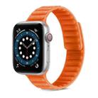 Litchi Texture Silicone Loopback Watch Band For Apple Watch Series 7 41mm / 6 & SE & 5 & 4 40mm / 3 & 2 & 1 38mm(Sunset) - 1