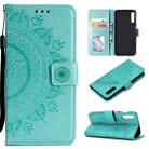 For Sony Xperia 1 II Totem Flower Embossed Horizontal Flip TPU + PU Leather Case with Holder & Card Slots & Wallet(Green) - 1