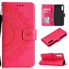 For Sony Xperia 10 II Totem Flower Embossed Horizontal Flip TPU + PU Leather Case with Holder & Card Slots & Wallet(Red) - 1