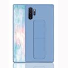 For Galaxy Note 10+ Shockproof PC + TPU Protective Case with Wristband & Holder(Blue) - 1