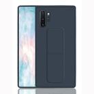 For Galaxy Note 10+ Shockproof PC + TPU Protective Case with Wristband & Holder(Dark Blue) - 1
