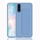 For Huawei P20 Shockproof PC + TPU Protective Case with Wristband & Holder(Blue) - 1