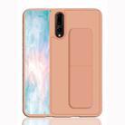 For Huawei P20 Shockproof PC + TPU Protective Case with Wristband & Holder(Rose Gold) - 1