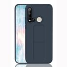 For Huawei P20 Lite Shockproof PC + TPU Protective Case with Wristband & Holder(Dark Blue) - 1