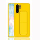 For Huawei P30 Pro Shockproof PC + TPU Protective Case with Wristband & Holder(Yellow) - 1