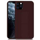 For iPhone 11 Pro Shockproof PC + TPU Protective Case with Wristband & Holder(Coffee) - 1