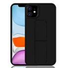 For iPhone 11 Shockproof PC + TPU Protective Case with Wristband & Holder(Black) - 1