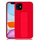 For iPhone 11 Shockproof PC + TPU Protective Case with Wristband & Holder(Red) - 1