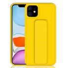 For iPhone 11 Shockproof PC + TPU Protective Case with Wristband & Holder(Yellow) - 1
