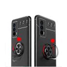 For vivo iQOO Neo5 Metal Ring Holder 360 Degree Rotating TPU Case(Red+Red) - 4