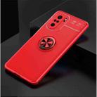 For Xiaomi Redmi K40 Metal Ring Holder 360 Degree Rotating TPU Case(Red+Red) - 2
