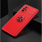 For Xiaomi Redmi Note 10 Pro Metal Ring Holder 360 Degree Rotating TPU Case(Red+Red) - 2