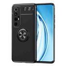 For Xiaomi Mi 10S Metal Ring Holder 360 Degree Rotating TPU Case(Black+Black) - 1
