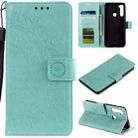 For Motorola Moto G8 Power Totem Flower Embossed Horizontal Flip TPU + PU Leather Case with Holder & Card Slots & Wallet(Green) - 1