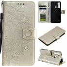 For Motorola Moto G8 Power Totem Flower Embossed Horizontal Flip TPU + PU Leather Case with Holder & Card Slots & Wallet(Gold) - 1