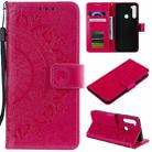 For Motorola Moto G8 Power Totem Flower Embossed Horizontal Flip TPU + PU Leather Case with Holder & Card Slots & Wallet(Red) - 1