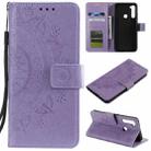 For Motorola Moto G8 Power Totem Flower Embossed Horizontal Flip TPU + PU Leather Case with Holder & Card Slots & Wallet(Purple) - 1