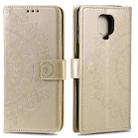 For Motorola Moto G9 Play Totem Flower Embossed Horizontal Flip TPU + PU Leather Case with Holder & Card Slots & Wallet(Gold) - 1