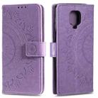 For Motorola Moto G9 Play Totem Flower Embossed Horizontal Flip TPU + PU Leather Case with Holder & Card Slots & Wallet(Purple) - 1