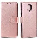 For Motorola Moto G9 Play Totem Flower Embossed Horizontal Flip TPU + PU Leather Case with Holder & Card Slots & Wallet(Rose Gold) - 1