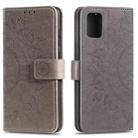 For Motorola Moto G9 Plus Totem Flower Embossed Horizontal Flip TPU + PU Leather Case with Holder & Card Slots & Wallet(Grey) - 1